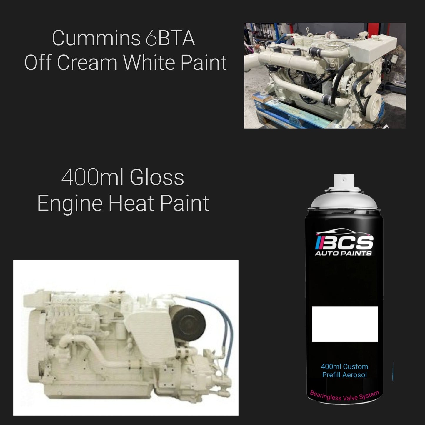 Cummins Diesel 6BTA Off White - 400ml Aerosol