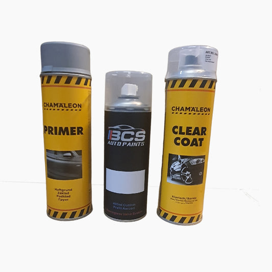 Primer , Base & Clear 400ml / 500ml  Aerosol Spray Touch Up Paint Kit