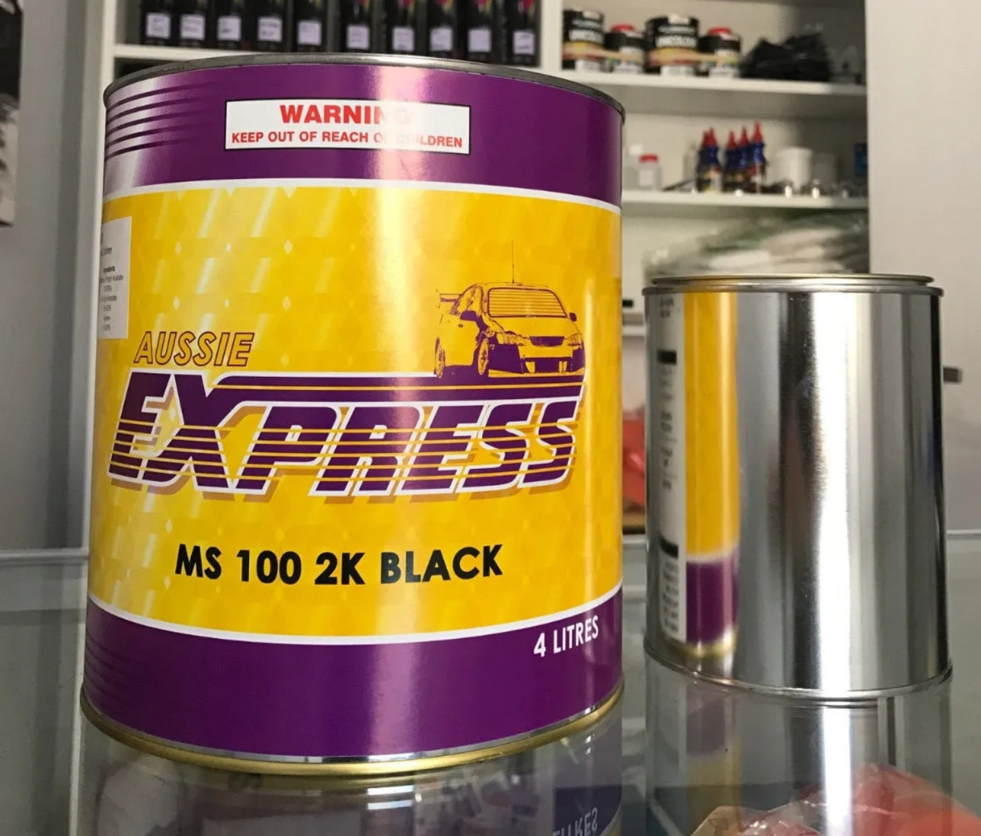 6L MS100 2K Black Industrial Paint Kit | BCS Auto Paints