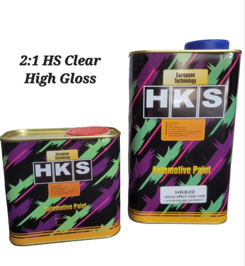HKS Mirror Effect 1.5L Litre 2k HS High Gloss Clear and hardner Kit 2:1
