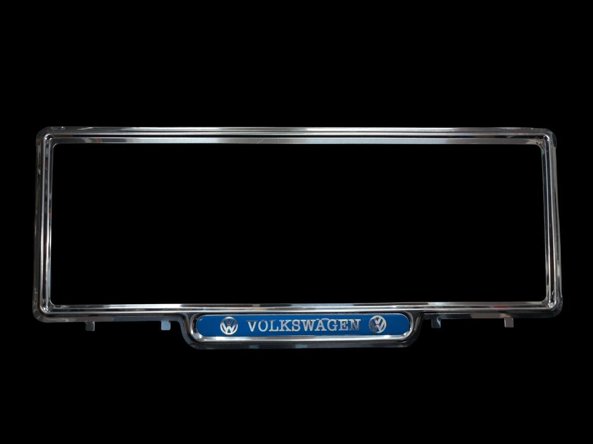 Genuine Retro Style Blue Volkswagen Classic License Plate Covers - Pair