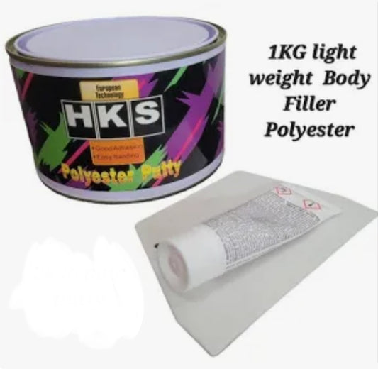 HKS 1KG Body Filler light weight Polyester Putty Easy Sanding Body Repair Putty