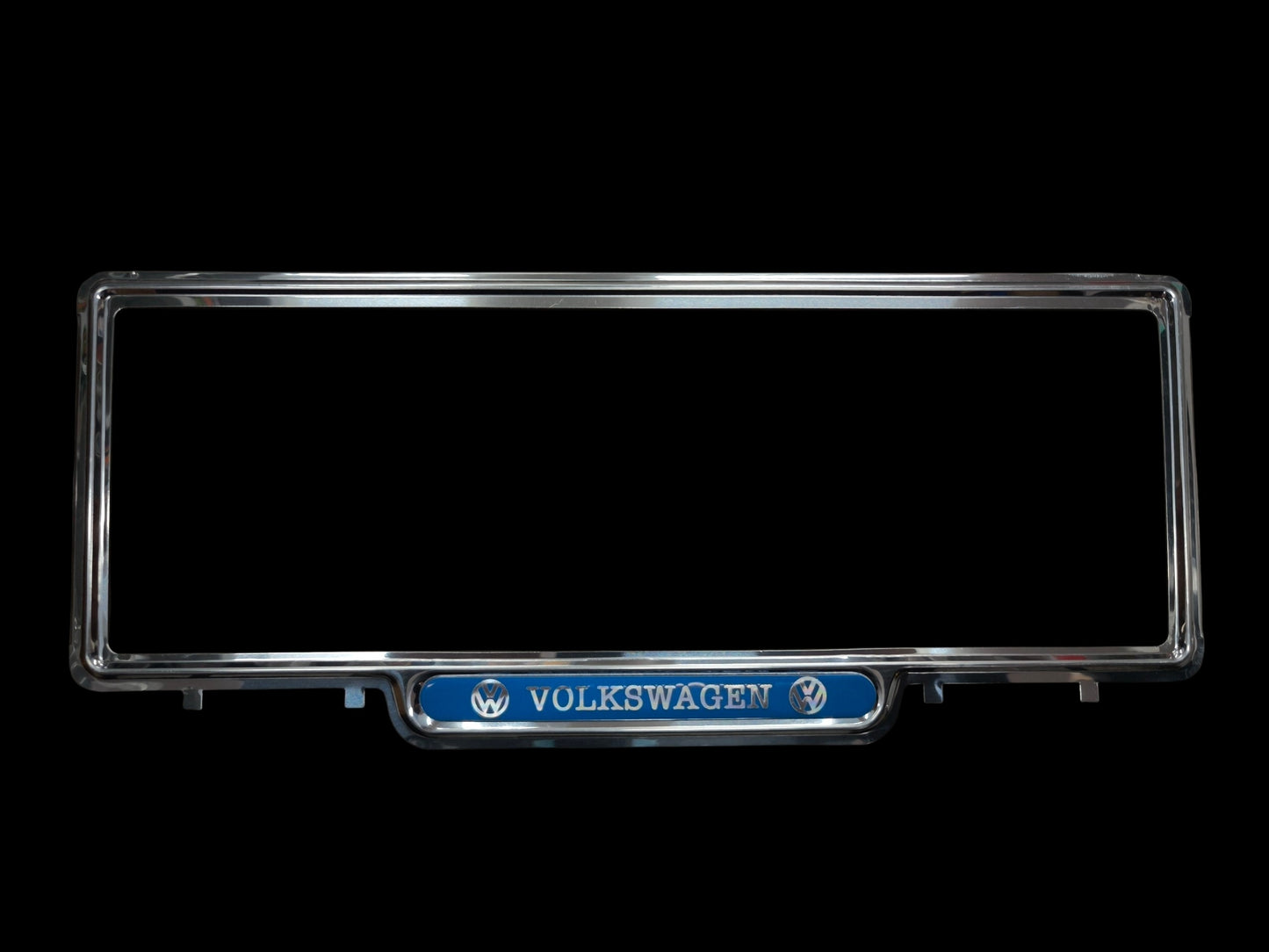 Genuine Retro Style Blue Volkswagen Classic License Plate Covers - Pair