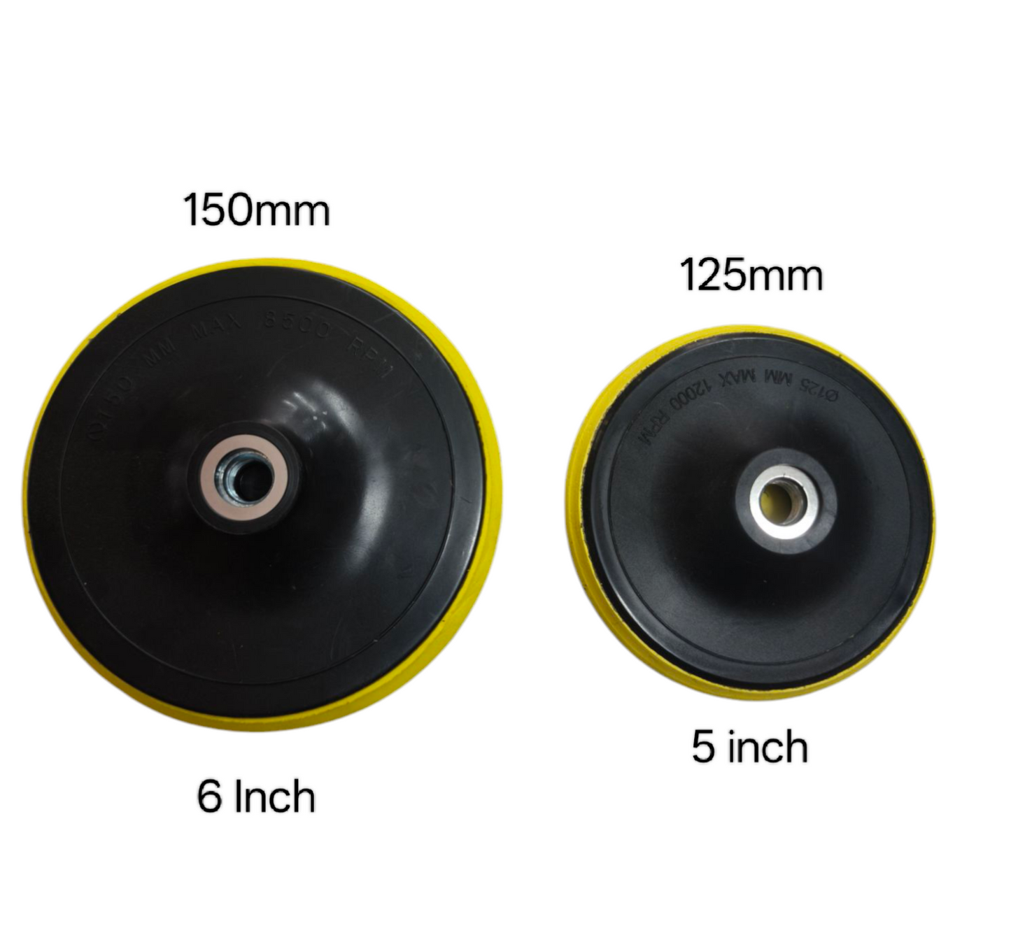Buffing Sanding Backing Pad Velcro 125mm - 150mm Polisher Sander