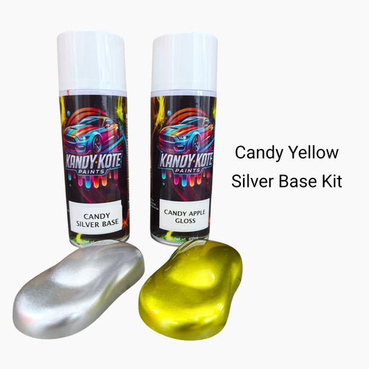Kandy Kote Aerosol Paint Kit Candy 1K Super Gloss Top Coat (Candy Yellow)