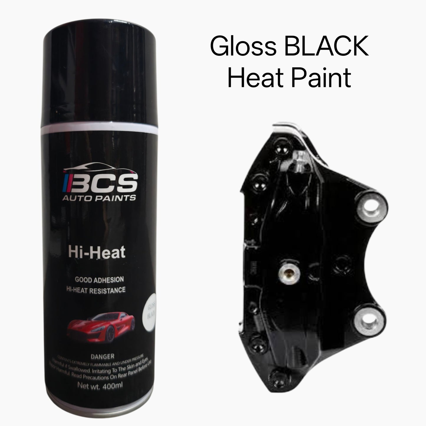 Gloss Black Brake Engine Caliper Heat Paint 400ml Aerosol