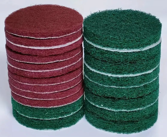 5" - 125mm Round Scotch Bright Scouring Pads Velcro backing