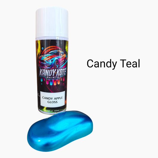 Kandy Kote Aerosols Paint Candy 1K Super Gloss Top Coat ( Aqua Teal )
