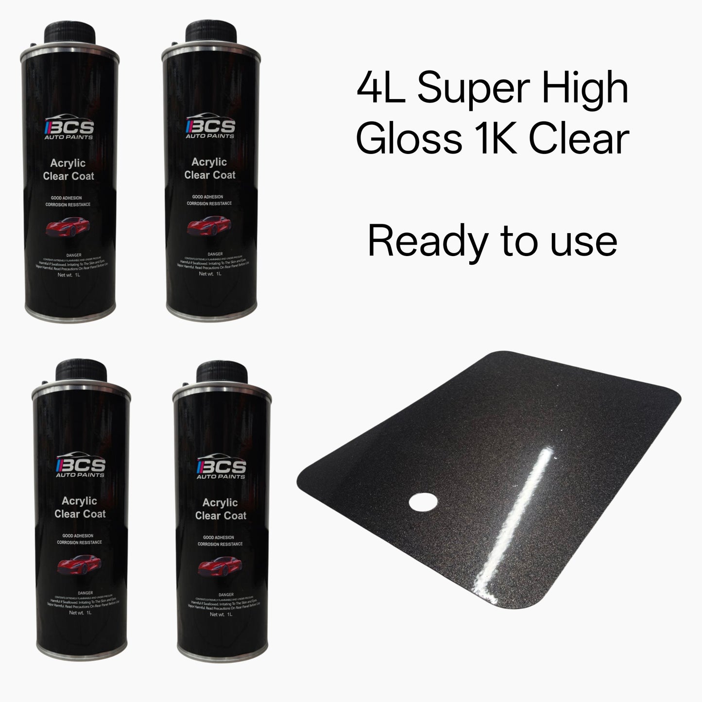 4 Litre 1K High Gloss New Concept Acrylic Automotive Clear
