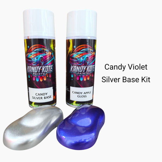 Kandy Kote Aerosol Paint Kit Candy 1K Super Gloss Top Coat ( Candy Violet )