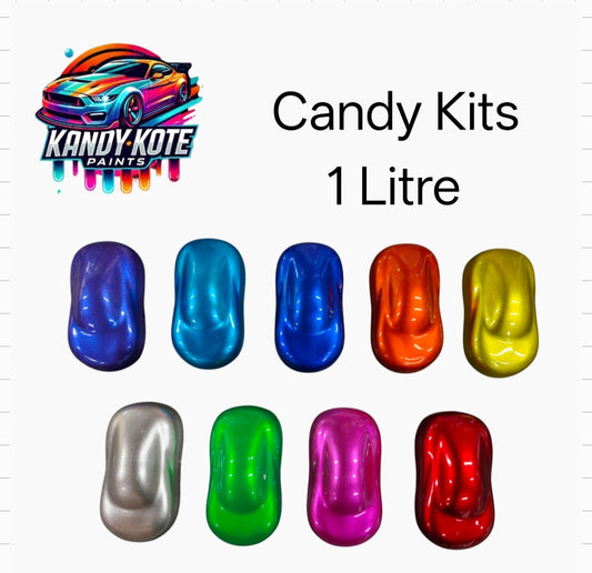 Kandy Kote 2 Layer Acrylic 1K Super Gloss Candy Auto Paint 1 Litre Kits