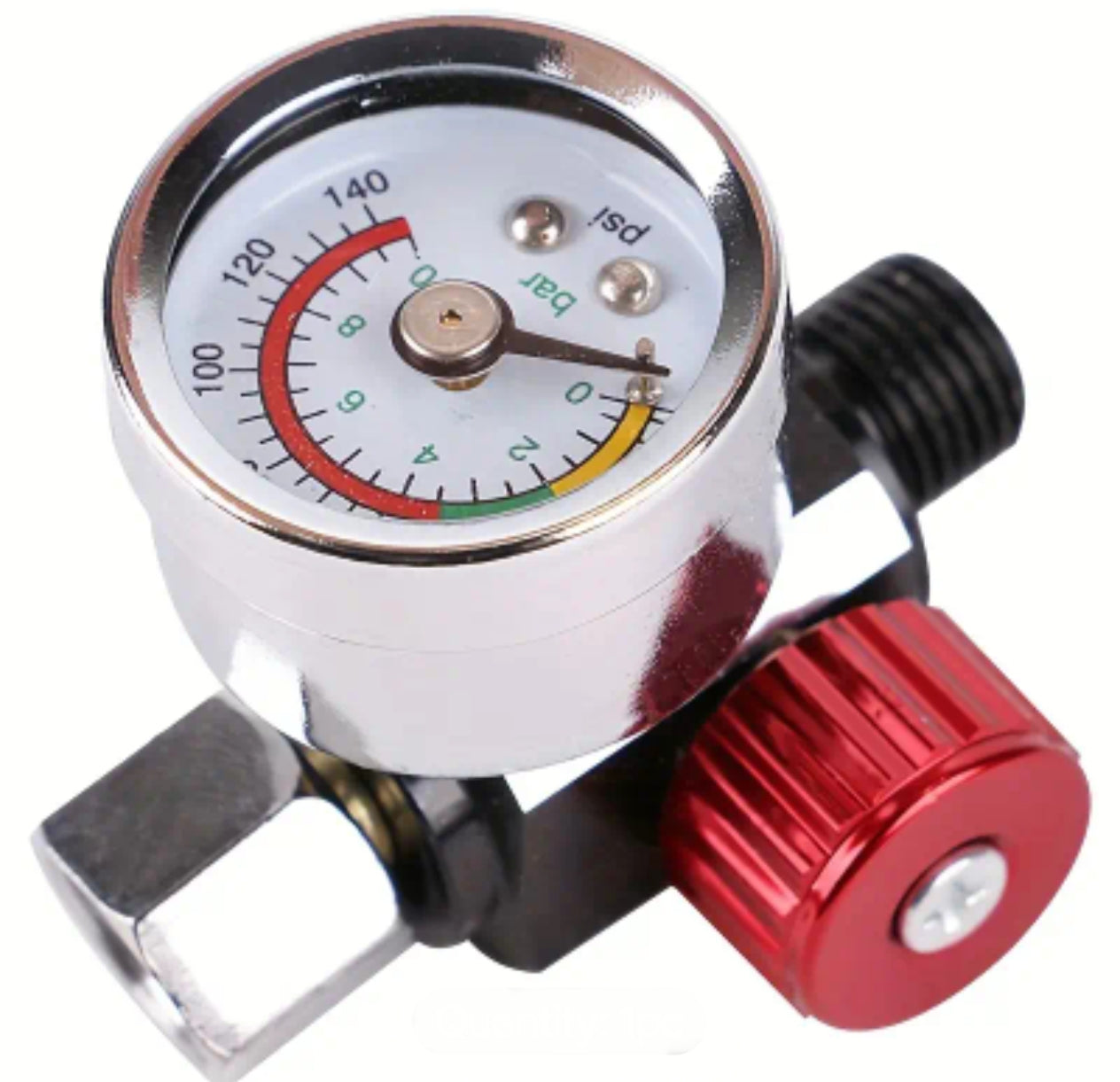 Spray Gun Air Adjust Regulator PSI Gauge