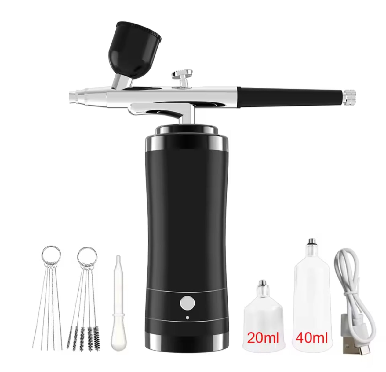 Portable Airbrush Kit Air Brush Compressor Cordless Spray Paint USB charge New