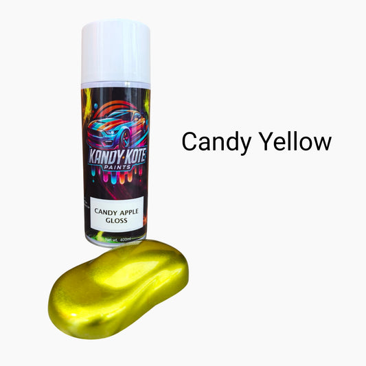 Kandy Kote Aerosols Paint Candy 1K Super Gloss Top Coat (Candy Yellow)
