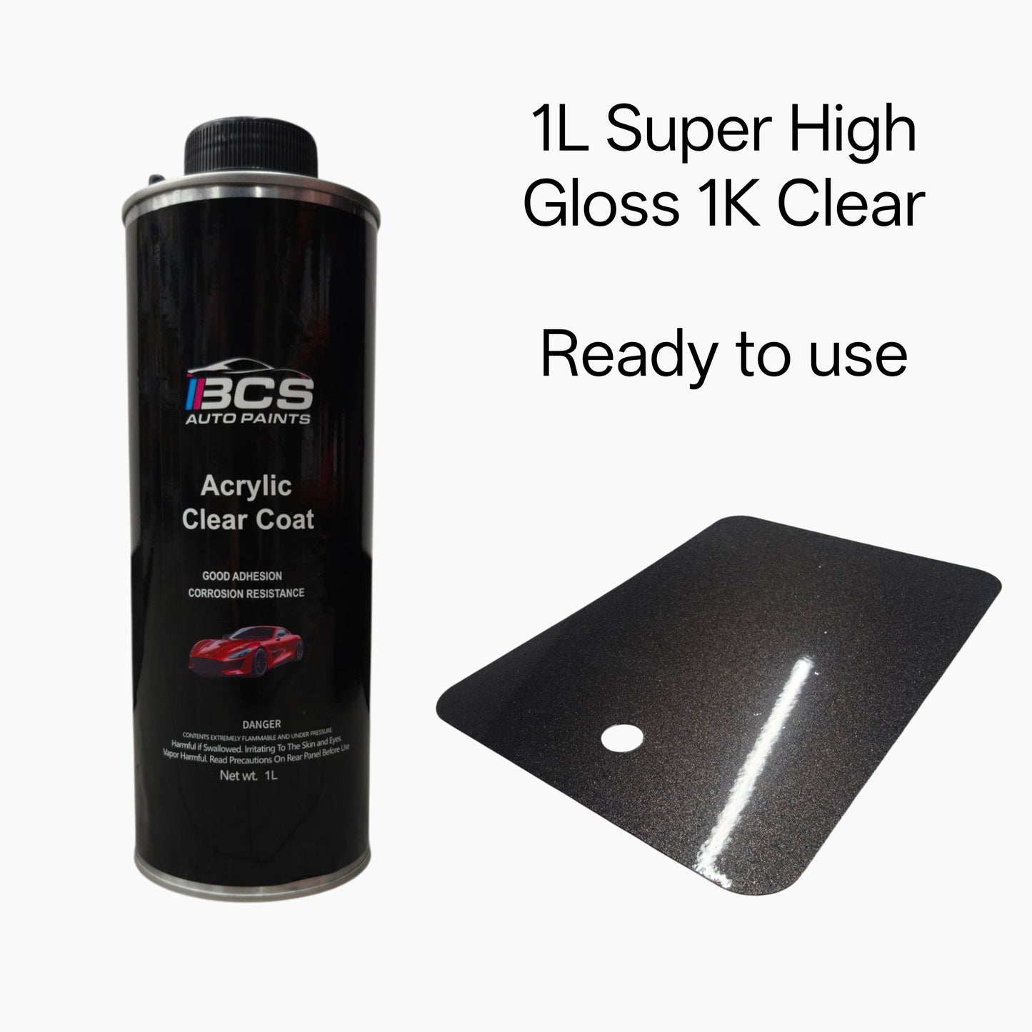 1 Litre BCS Premix New Concept Acrylic Clear Super High Gloss 1K
