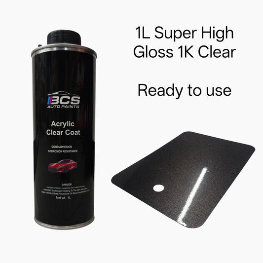 1 Litre BCS Premix New Concept Acrylic Clear Super High Gloss 1K