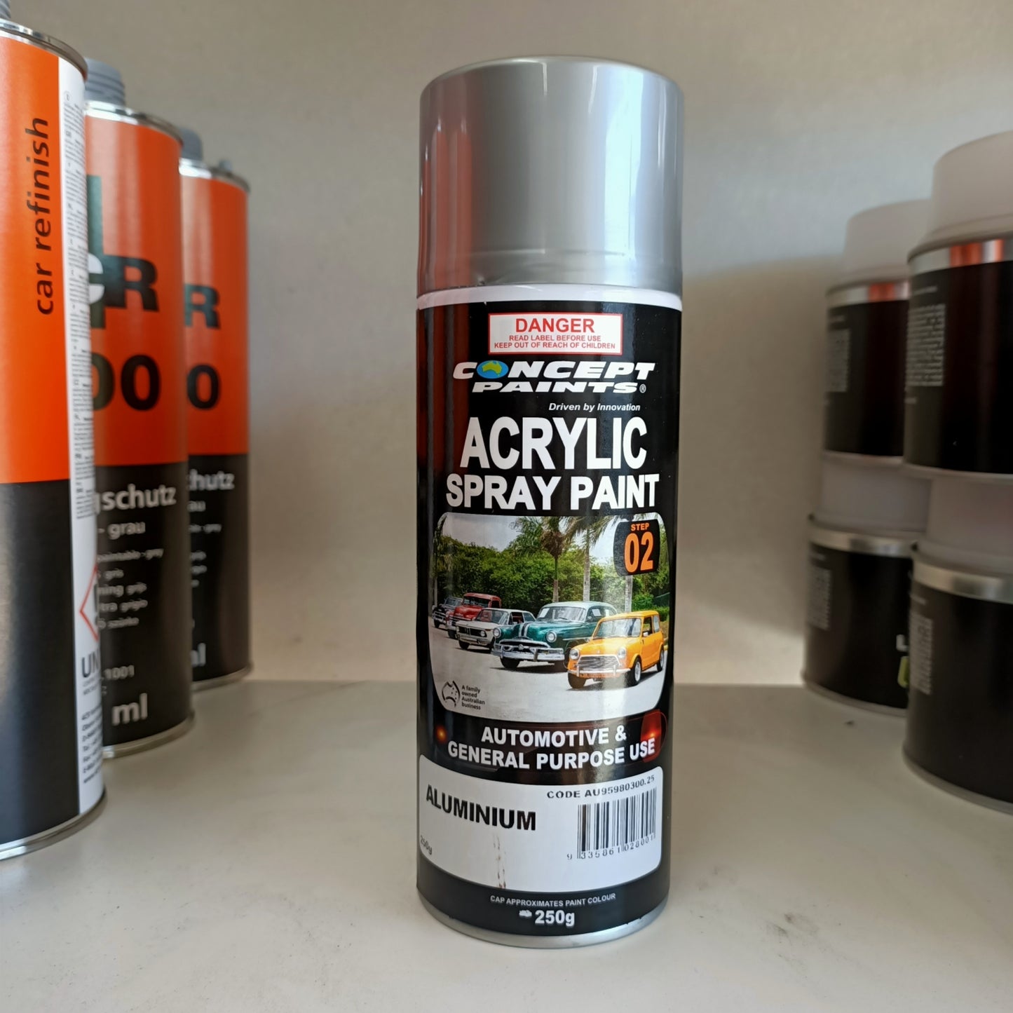 Concept Aluminium Silver Acrylic Aerosol Spray Paint