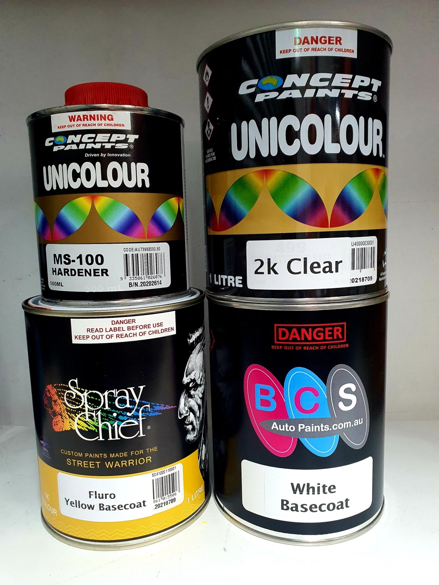 1L Spray Chief Fluro Yellow 3 Layer 2k Kit