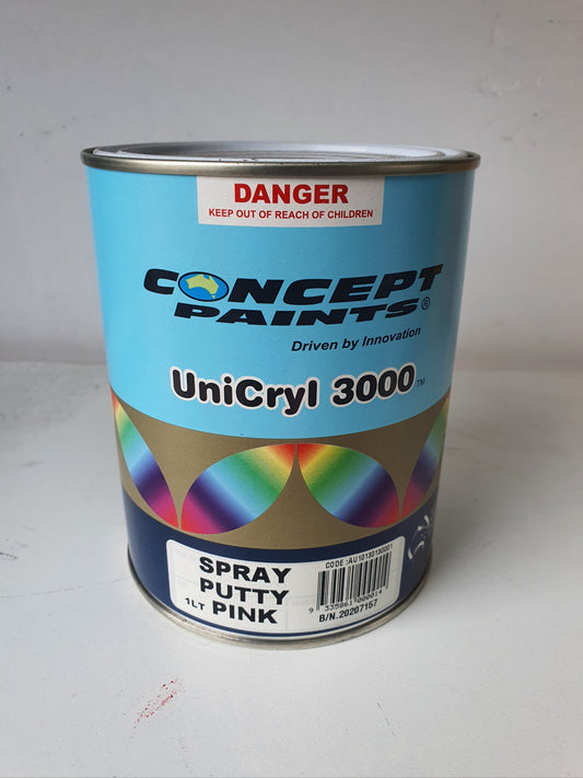 Unicryl Pink Spray Putty 1 Litre