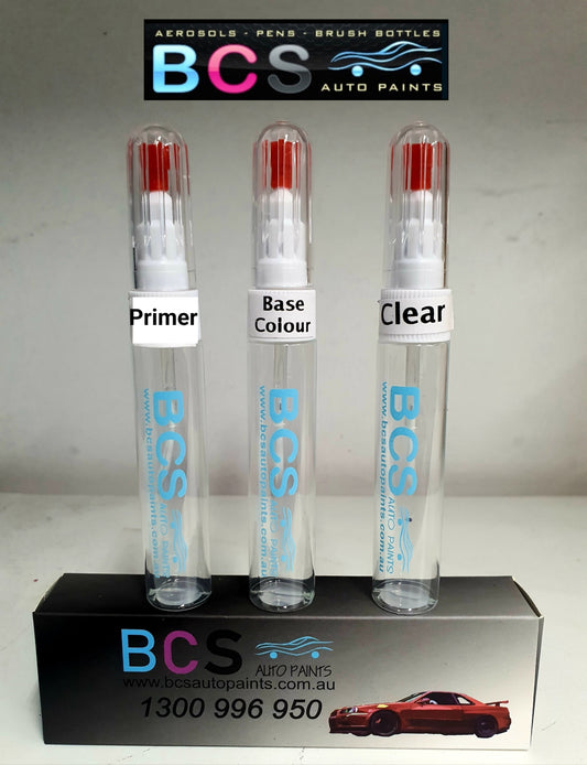 Primer, Clear & Base Colour Touch up Brush Pens