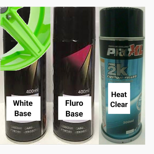 2K Fluro Green Aerosol Heat Caliper Kit