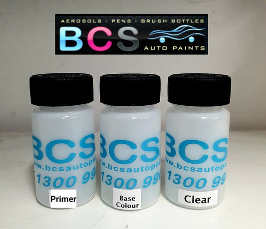 Primer, Base Colour & Clear 50ml Brush Bottle Touch Up Paint Kit