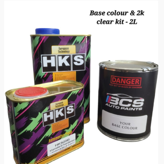 2 Litre Base coat Kit - 2k HS clear kit HKS