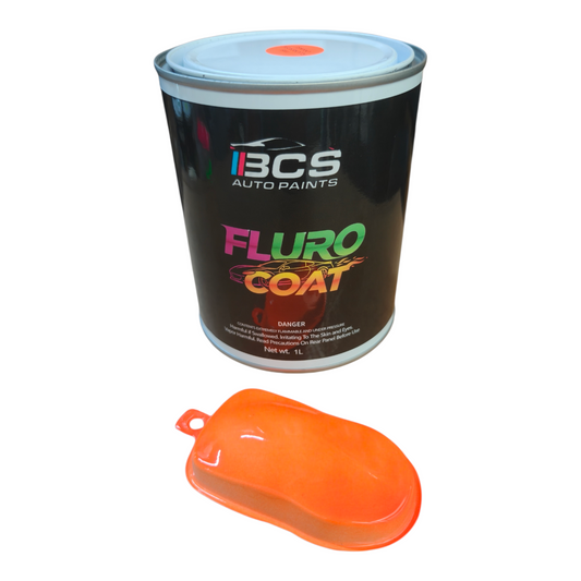 1L Spray Paint Fluorescent Orange  Auto Base Paint BCS Fluro Coat