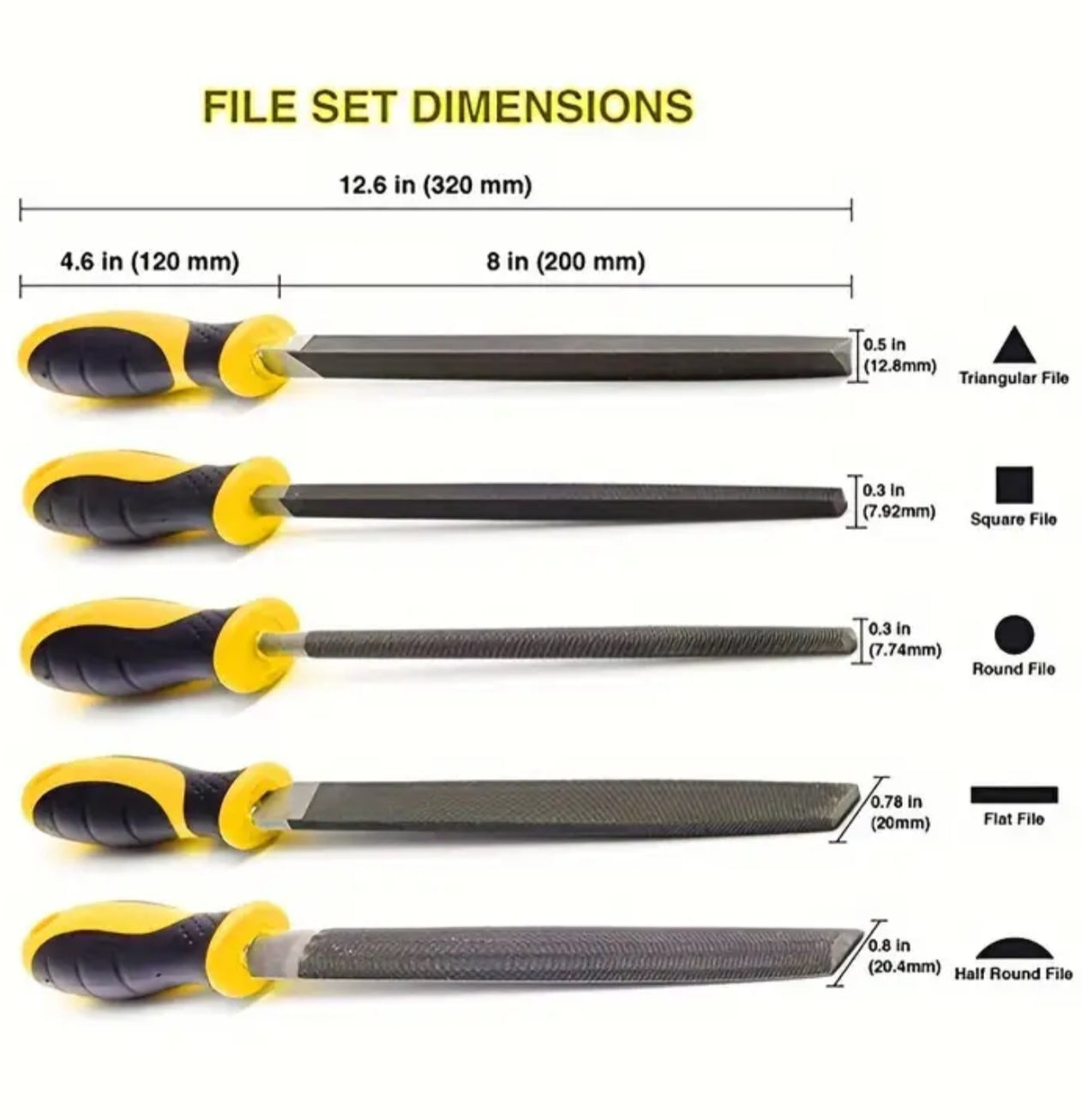 Large File Tool Kit Set Carbon Steel