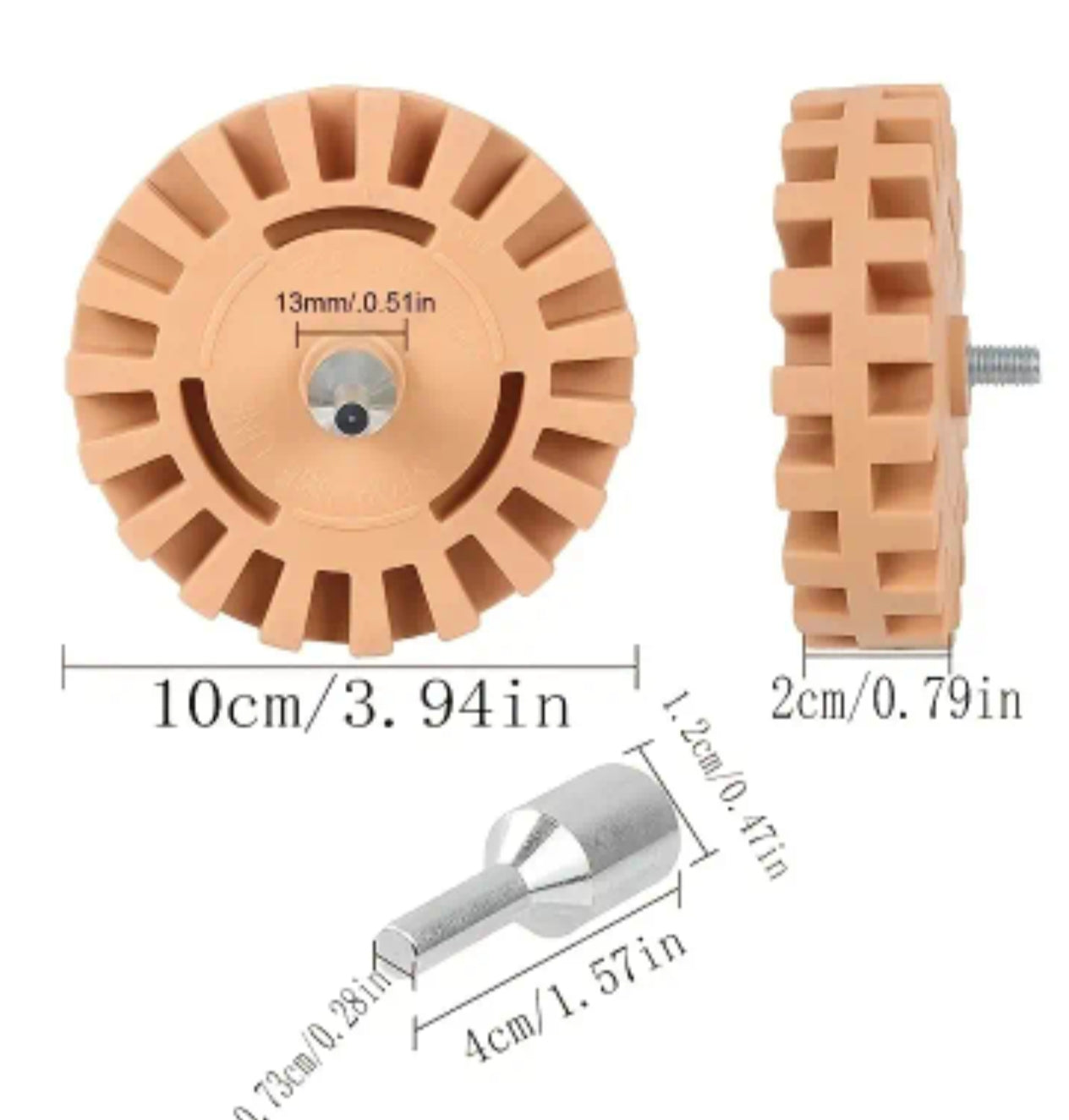 Caramel wheel Decal Glue Remover Stripper