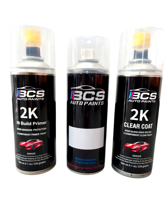 2k HS Clear, Base Colour & 2k Primer Kit Aerosol Spray Paint