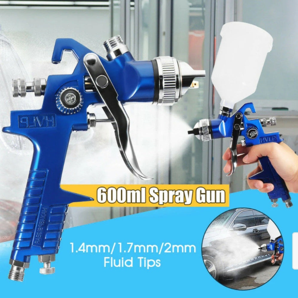 Hvlp 2x Auto Paint Spray Gun Kit, Gravity Feed DIY