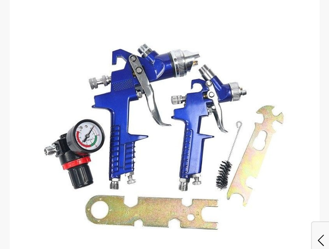 Hvlp 2x Auto Paint Spray Gun Kit, Gravity Feed DIY