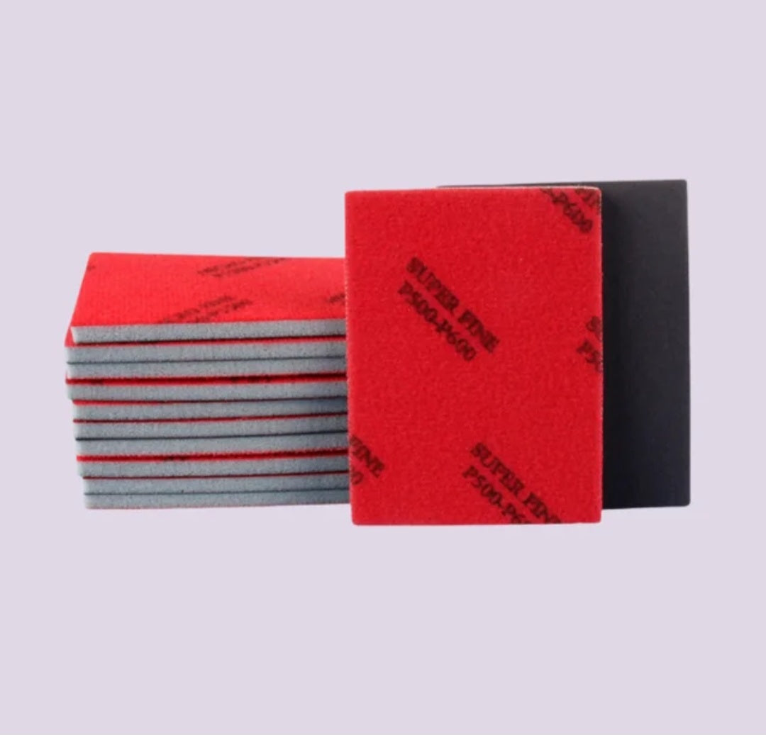 Wet & Dry Sponge Hand sand paper Block Hook & Loop