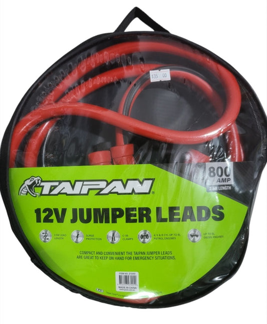 12V Heavy Duty 800amp Jumper Leads