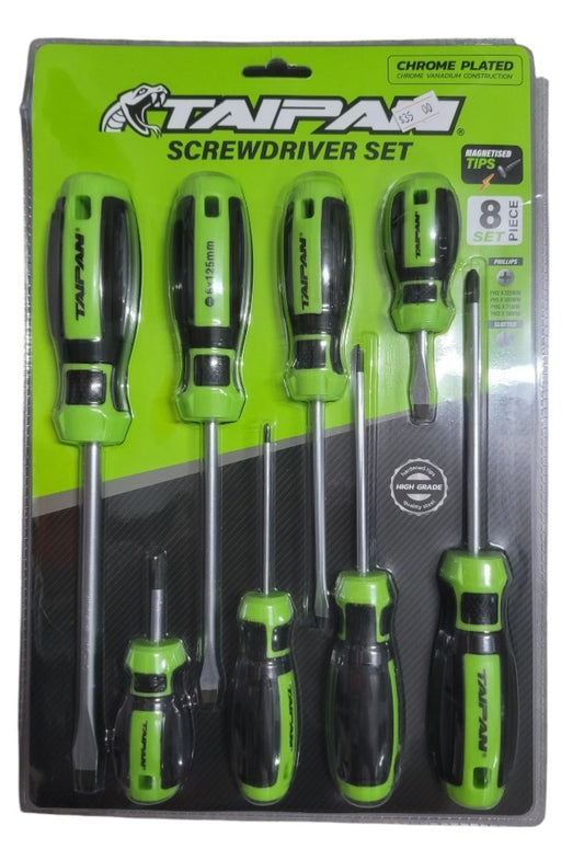 8 Piece Screwdriver Set - Magnetic Tips