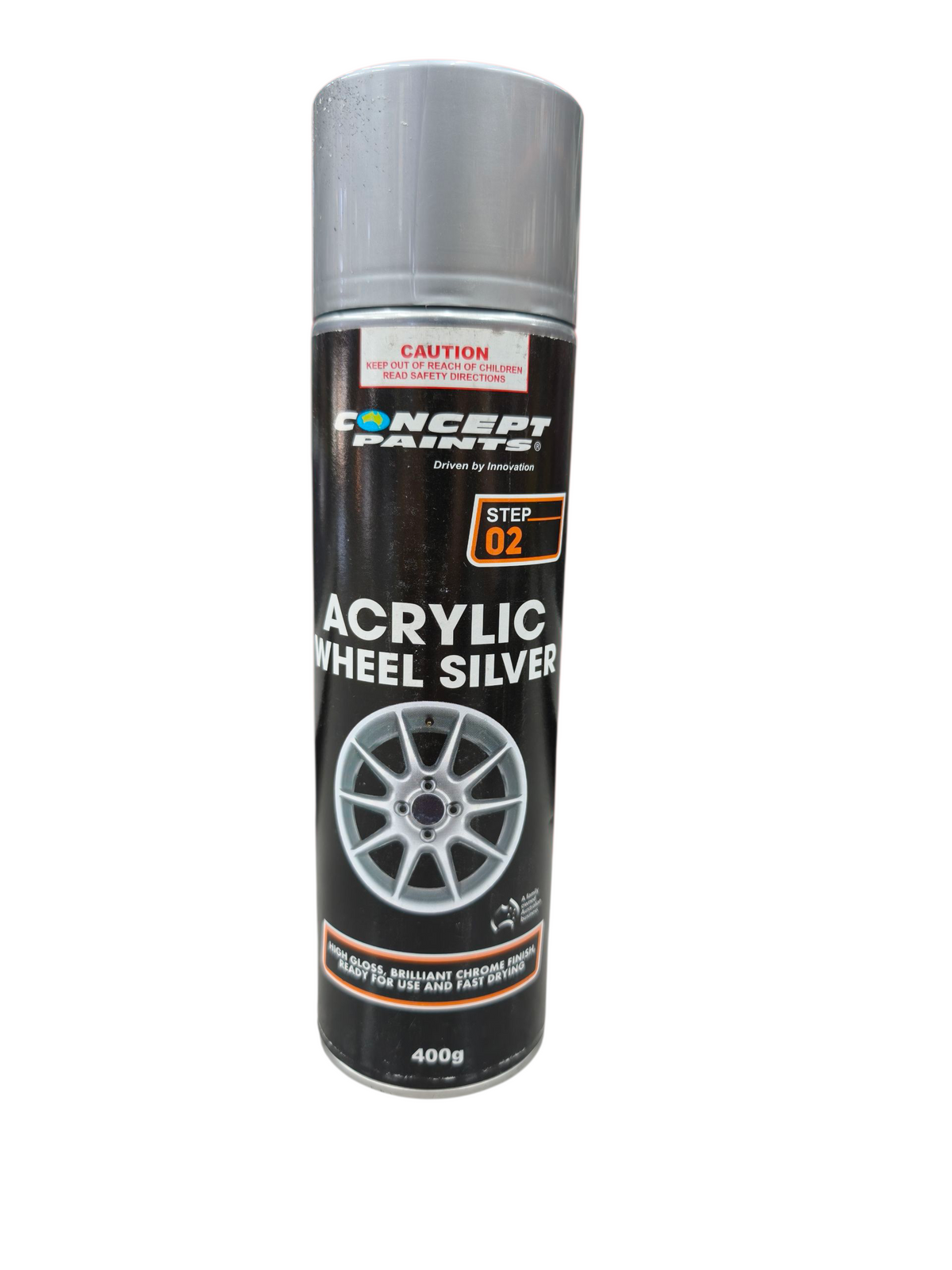 Concept Paints Wheels Silver Aerosol Mag Repairs 400G