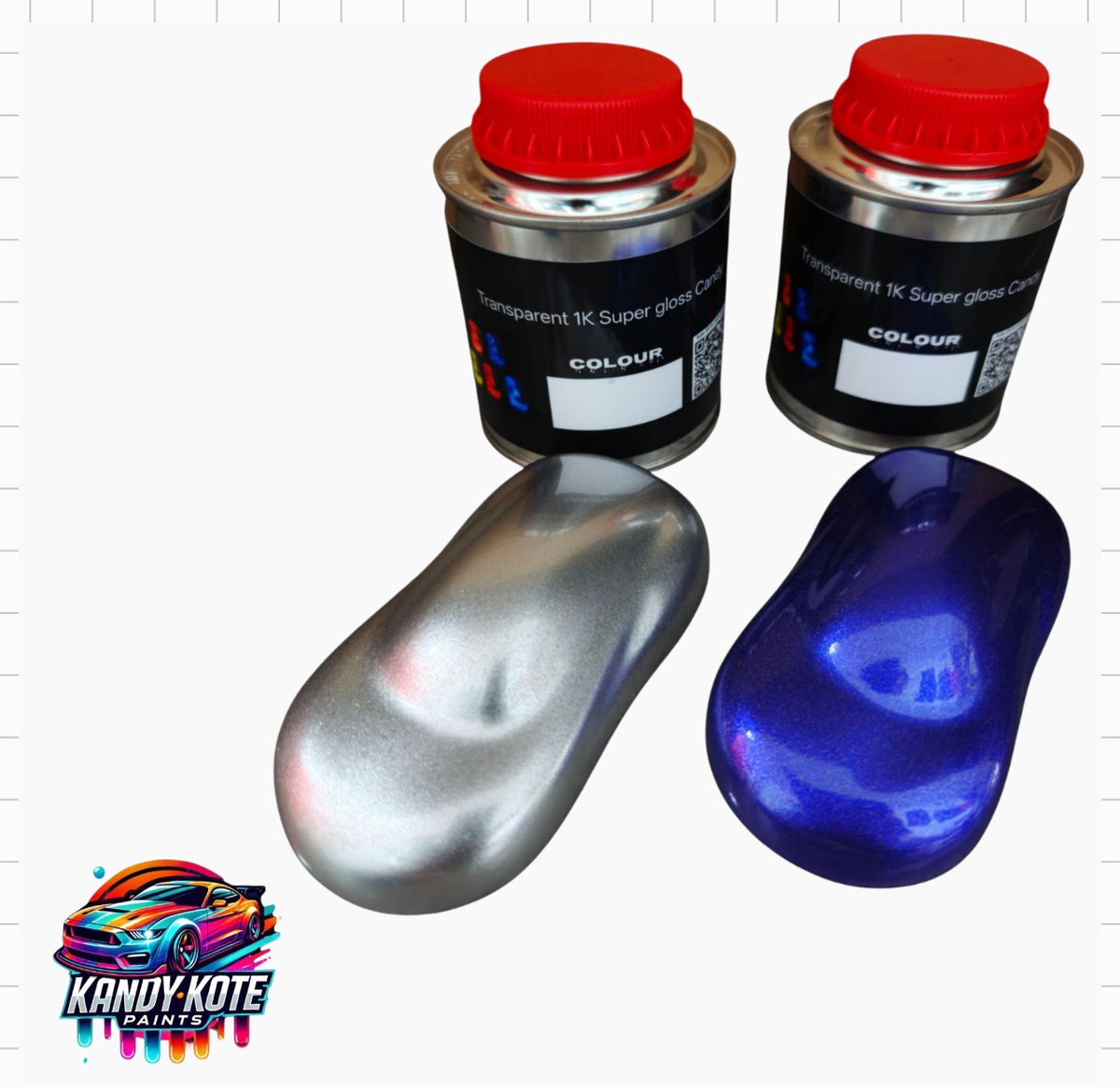 Kandy Kote 2 Layer Acrylic 1K Super Gloss Candy Auto Paint 250ml Kits