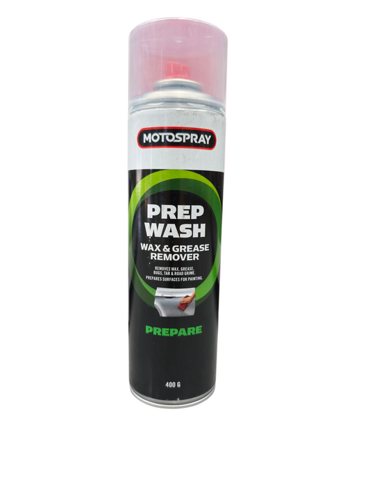 Prep Wash Motorspray Wax & Grease Remover 400G Auto Paints
