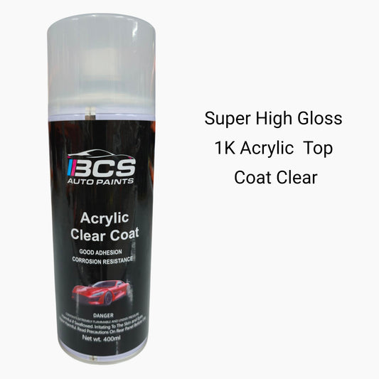 Super High Gloss Top Coat Clear 400ml Acrylic Aerosol Paint Protection Coating BCS
