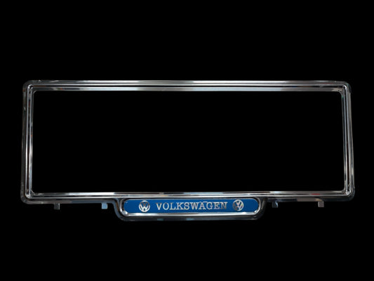 Genuine Retro Style Blue Volkswagen Classic License Plate Covers - Pair