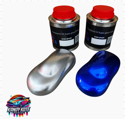 Kandy Kote 1K Gloss Candy Apple Blue Auto Car Paint Kit -  Base & Candy 500ml