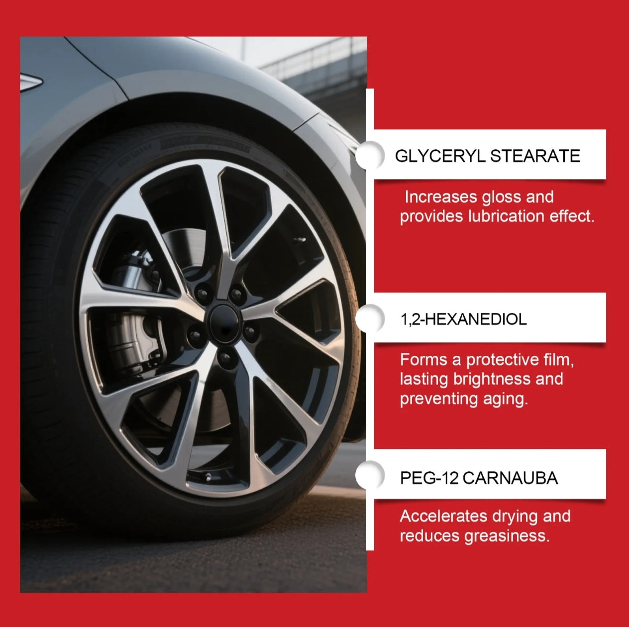 Tyre Shine Paste Black Gloss + Applicator Sponge