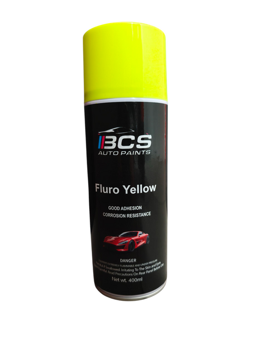 Fluro Yellow Aerosol Paint Aerosol 400ml Base Coat Flourescent