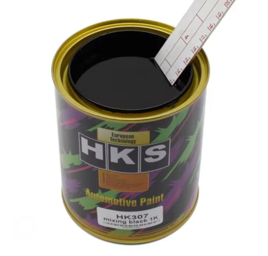 HKS Satin Black 1K 1 Litre Kit Automotive Paint GT Blackouts Car Trims