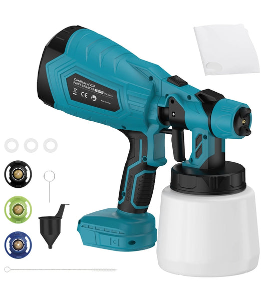 Cordless Airless Spray Gun Paint Sprayer  Makita 18V Battery Compatible 2 X Batteries included