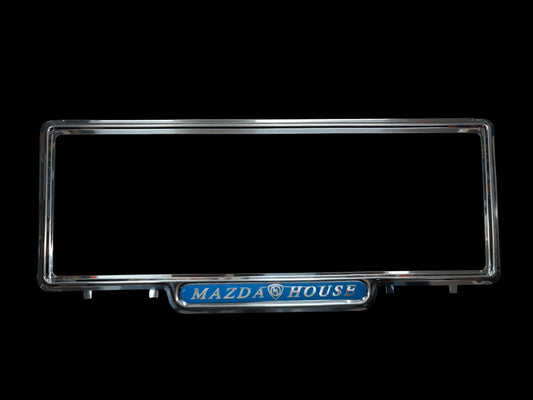 Genuine Retro MAZDA HOUSE  Classic License Plate Covers - Pair