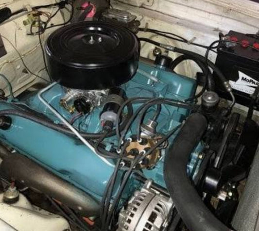 Engine Motor Heat Paint Early Chrysler Hemi Blue Base + 2K Clear