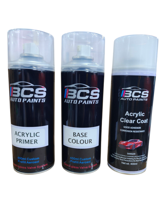 Primer , Base & Clear 400ml Aerosol Spray Touch Up Paint Kit