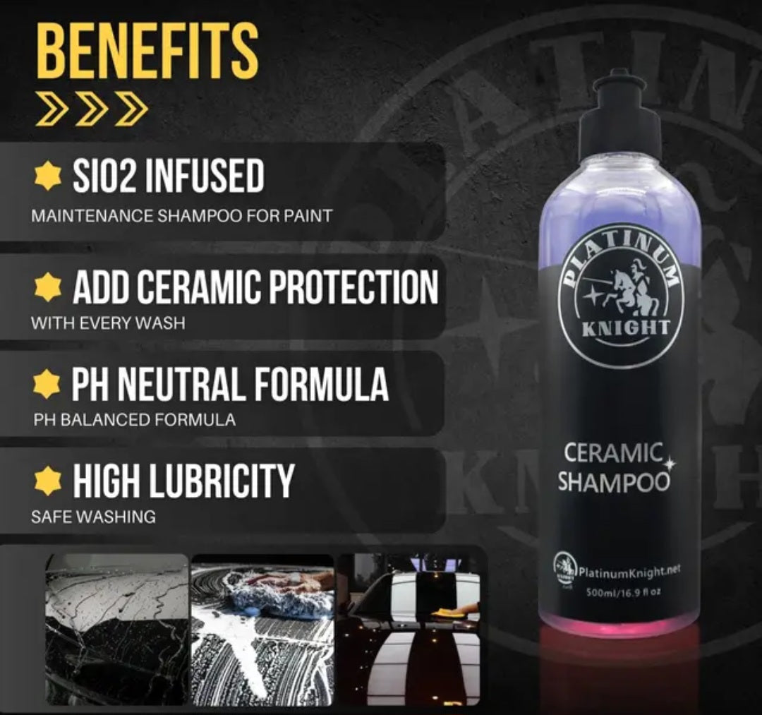 Platinum Hydro Suds Ceramic Car Shampoo Ceramic Protection Car Wax
Wash High Gloss & hydrophobic